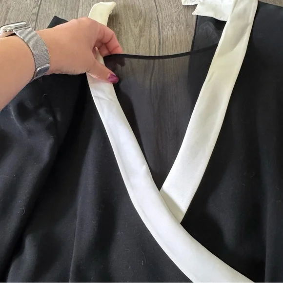 Vintage Escada Couture Black White romper Dress with Gold Accents size 36 - Picture 14 of 14